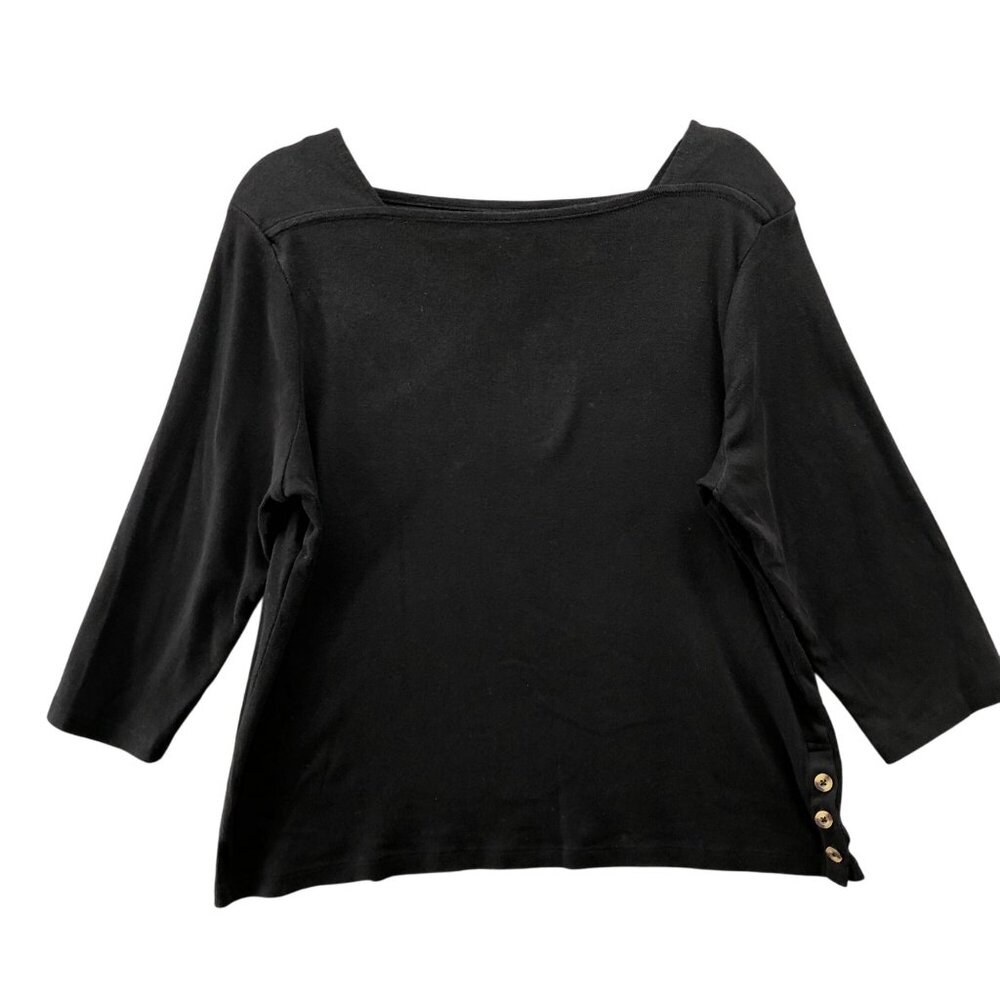Chico's The Ultimate Tee Womens‎ XL Supima Cotton Square Neck 3/4 Sleeve